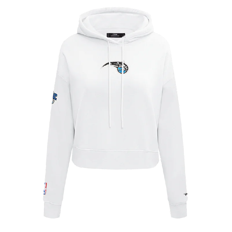 NBA ORLANDO MAGIC CLASSIC WOMEN'S CROPPED PO HOODIE (WHITE)