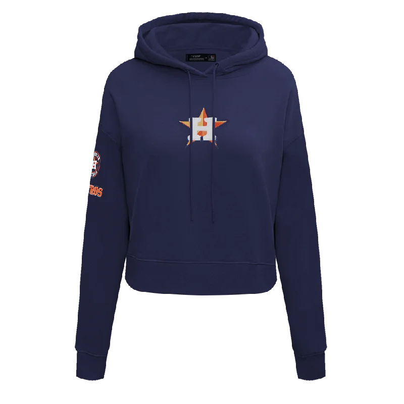 MLB HOUSTON ASTROS CLASSIC WOMEN'S CROPPED PO HOODIE (MIDNIGHT NAVY)