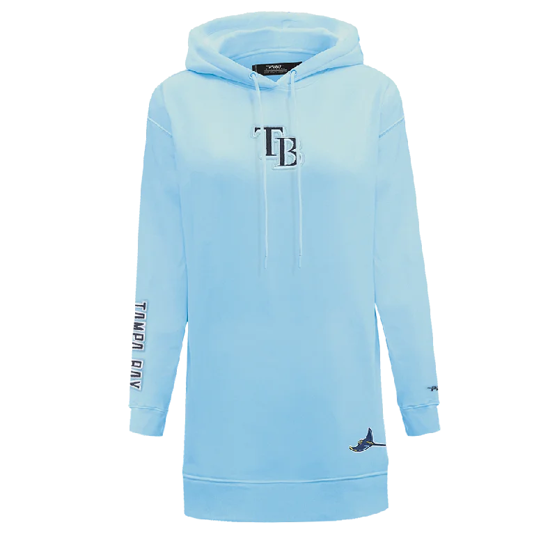 MLB TAMPA BAY RAYS CLASSIC WOMEN'S FLC HOODIE DRESS (UNIVERSITY BLUE)