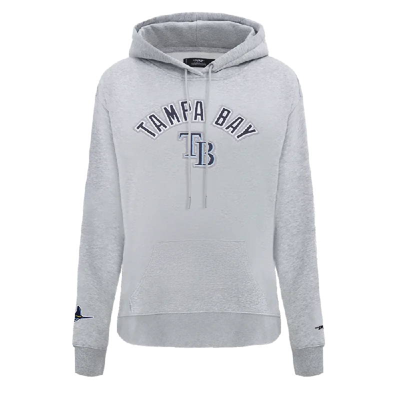 MLB TAMPA BAY RAYS CLASSIC WOMEN'S FLC PO HOODIE (HEATHER GREY)