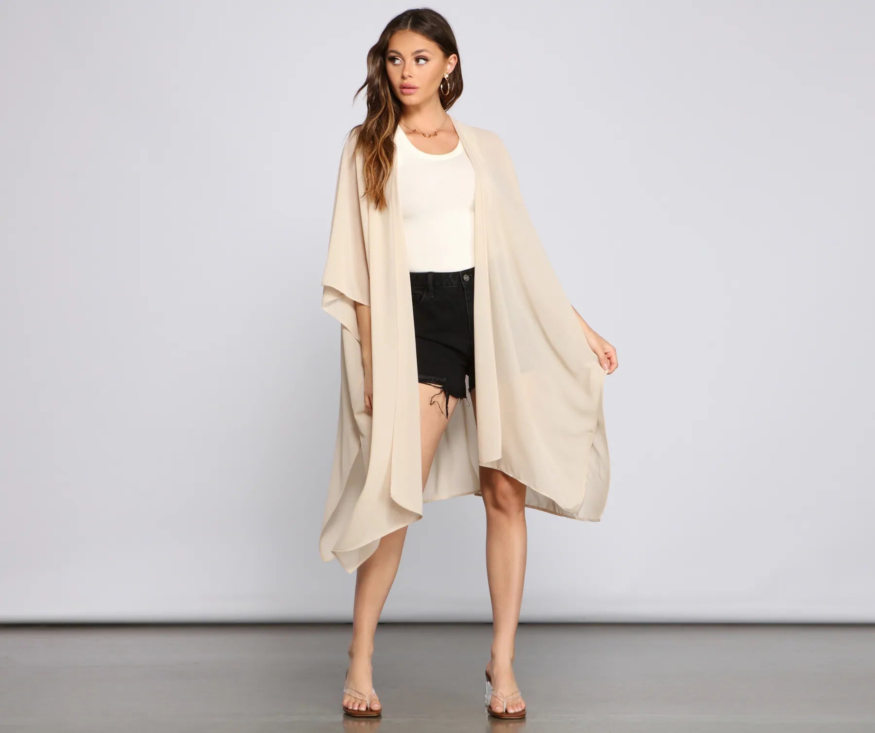 Essential Oversized Chiffon Kimono