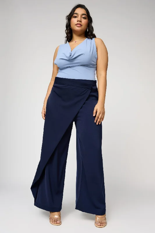 Royal Navy Curve Pareo Korean Pants