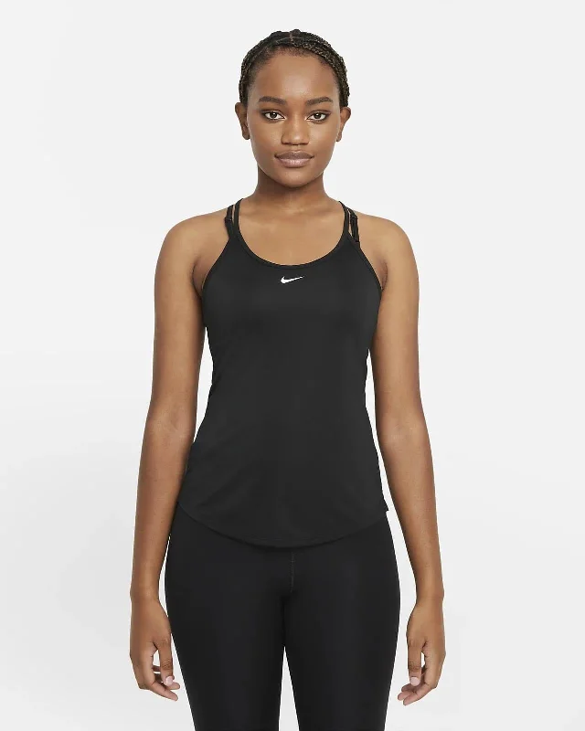 Nike Womens Dri-Fit One Elastika Standard Fit Tank Top Black