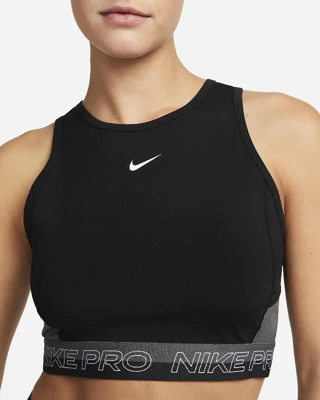 Nike Womens Pro Dri-Fit Training Crop Tank Top Black