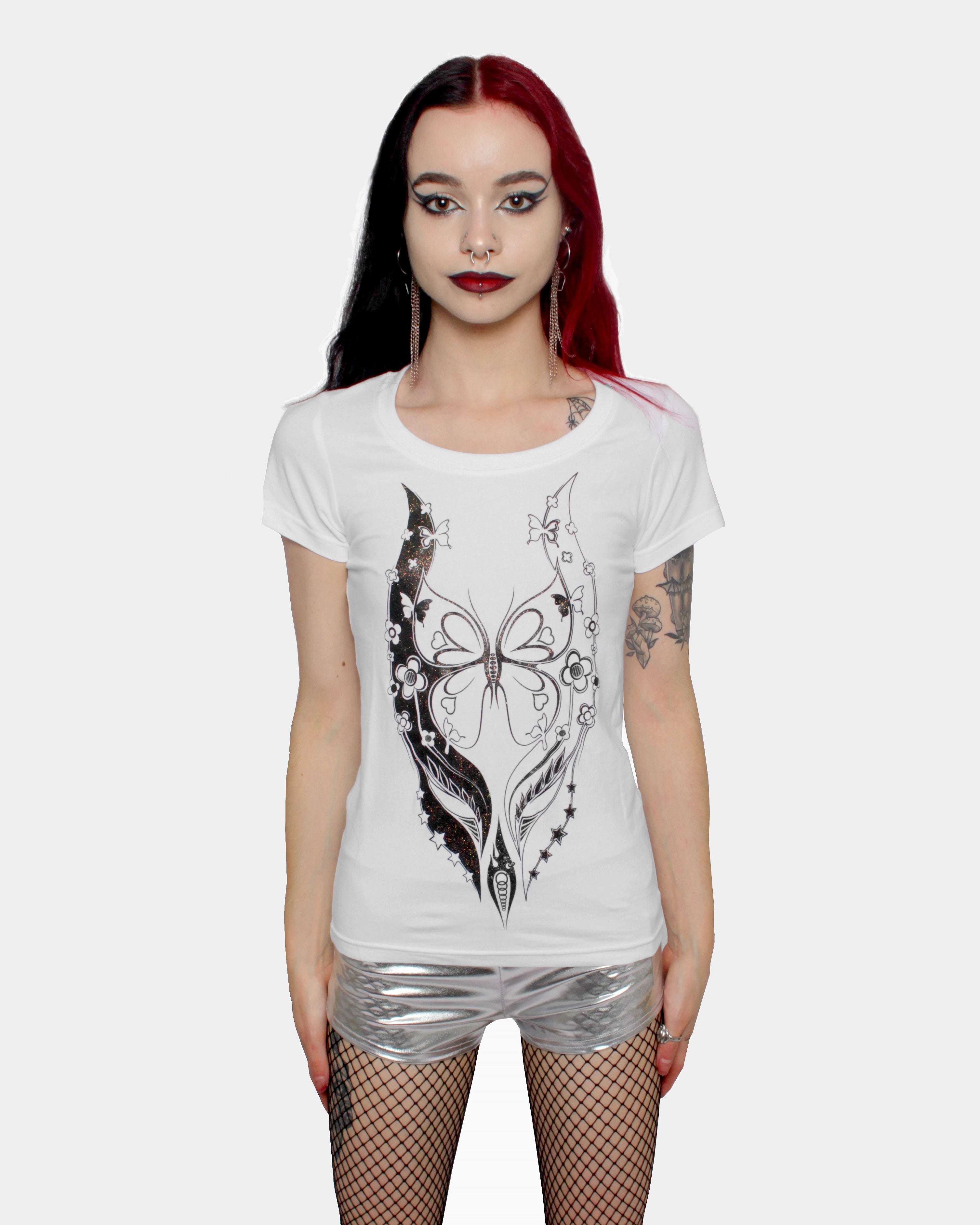 BLOSSOM LOGO GLITER T-SHIRT WOMENS