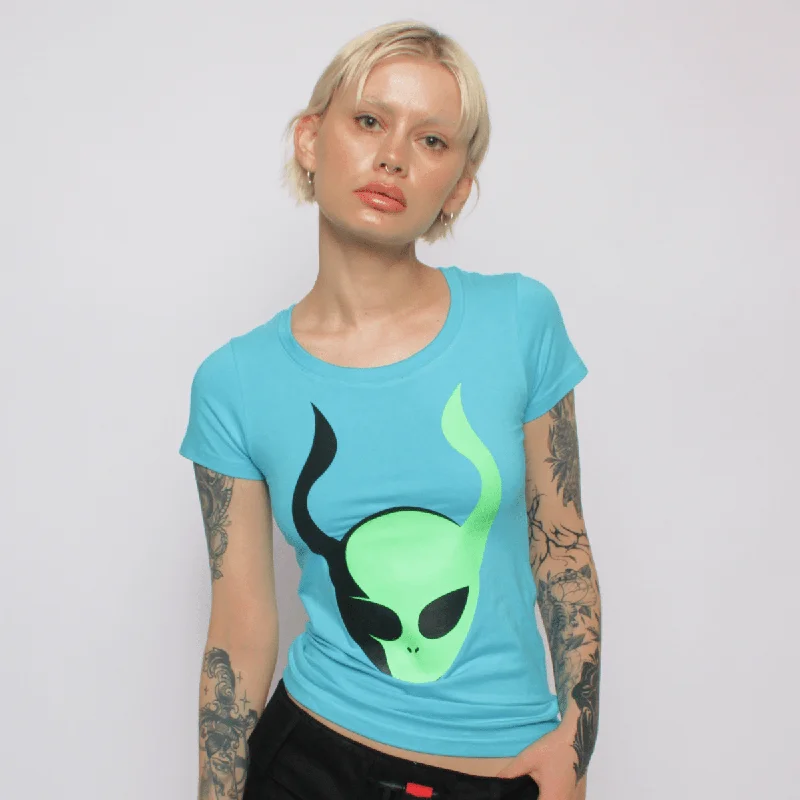 INVASION T-SHIRT TURQUOISE WOMENS