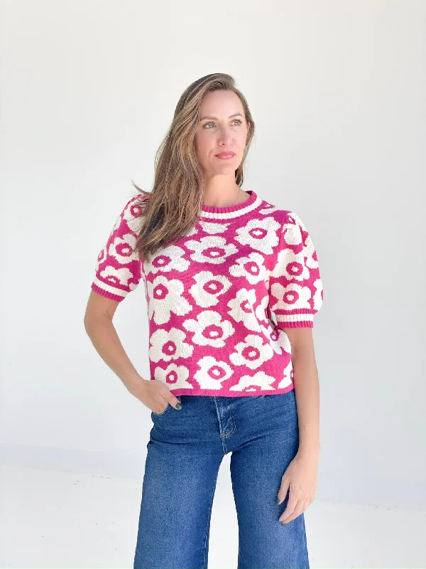 Groove To Your Move Sweater - Magenta