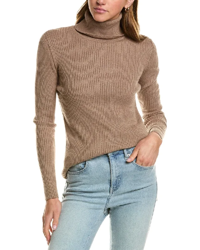 Hannah Rose Turtleneck Cashmere-Blend Sweater