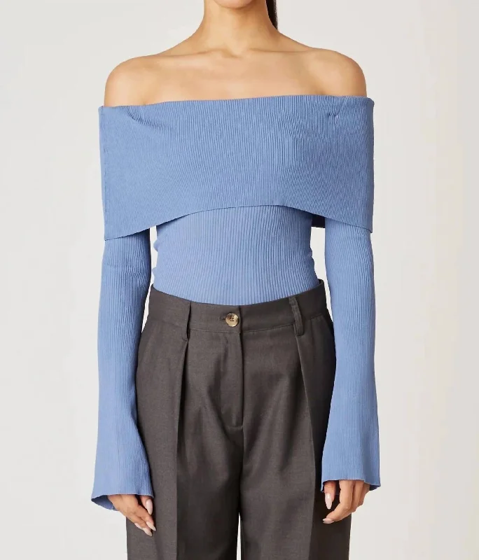 Palmer Sweater In Slate Blue