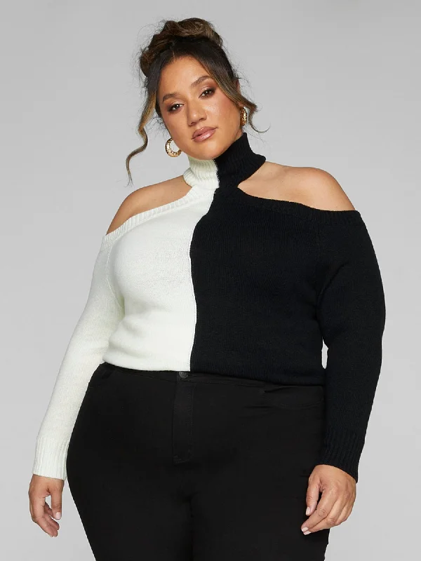 Cleo Colorblock Cutout Sweater