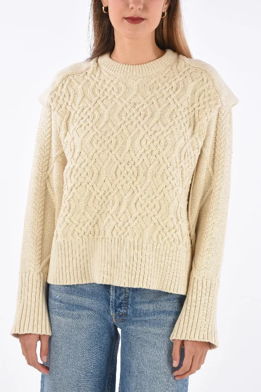 Remain crew-neck DIANA aran sweater