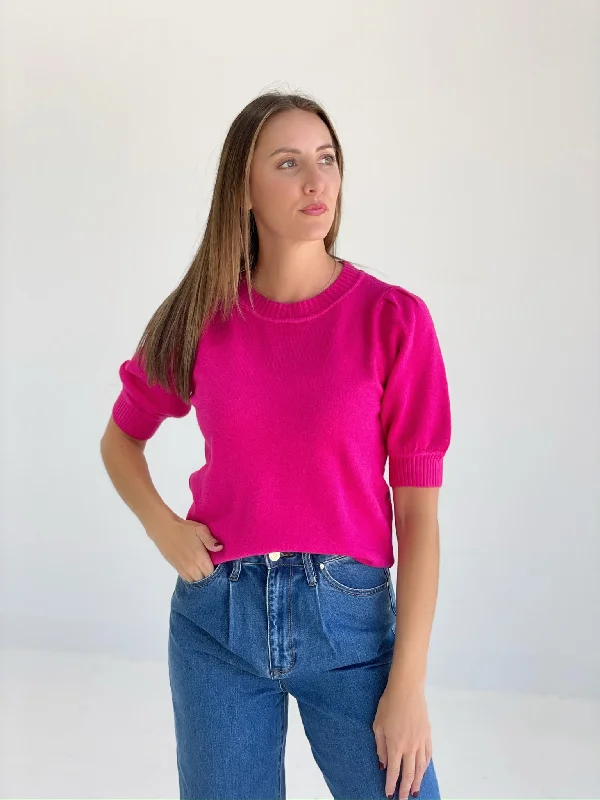 Running Mate Sweater Top - Magenta