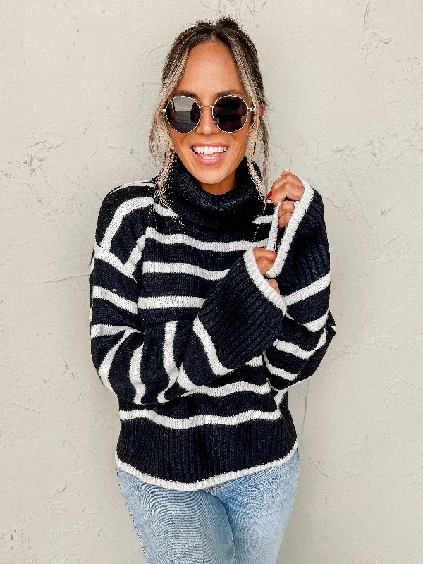 [Z Supply] Josephine Stripe Sweater-Black