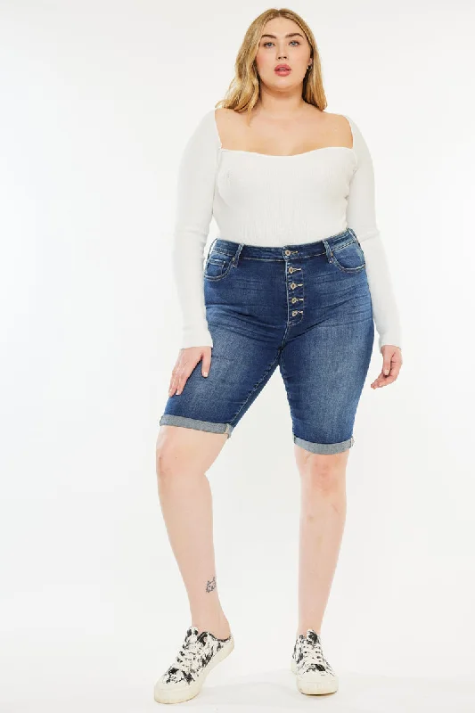 Tatiana High Rise Bermuda Shorts (Plus Size)