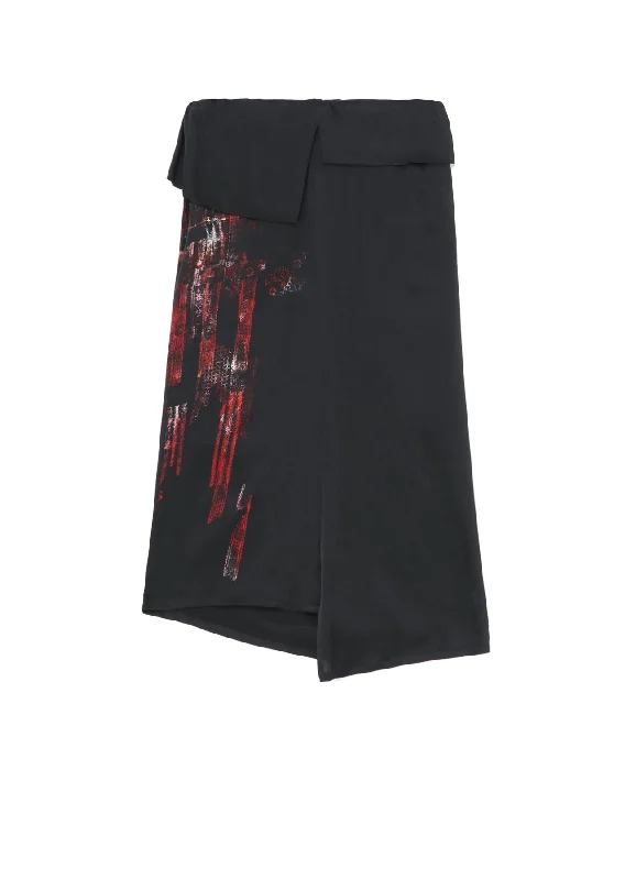 SATIN SILK ASYMMETRIC TUBE SKIRT