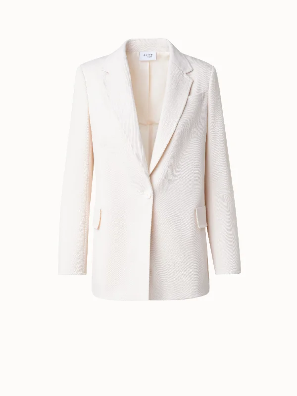 Boyfriend Blazer in Wool Tricotine