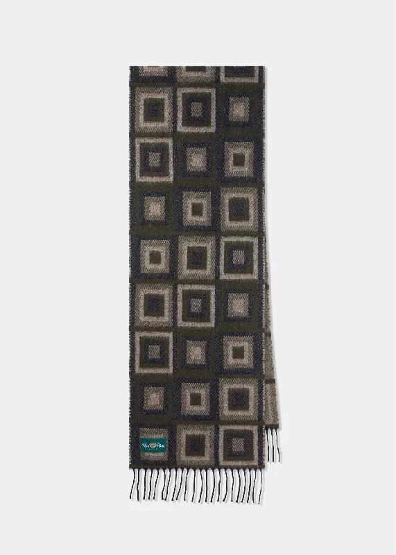 Clayworth Triple Square Scarf In Olive