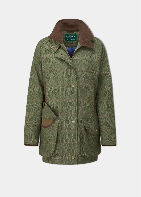 Combrook Ladies Tweed Shooting Coat In Heath - Shooting Fit