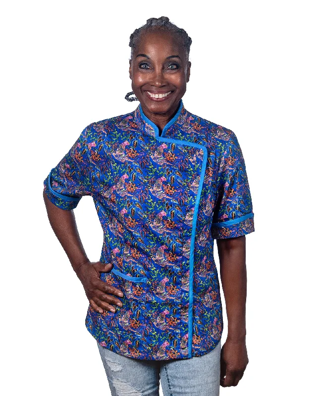 Tropical Tiger Women's Fitted Chef Jacket