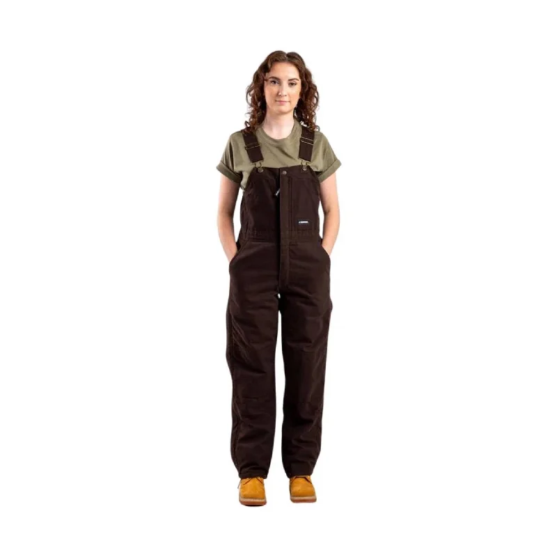 Berne Women's Washed Insulated Bib overall - Dark Brown